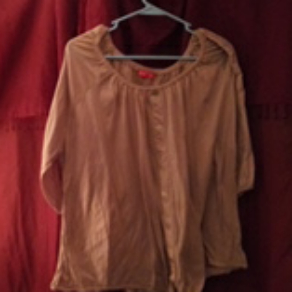 Mix & Co tan blouse